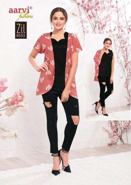 Aarvi Zil 2 Fancy Wear Wholesale Short Top Collection